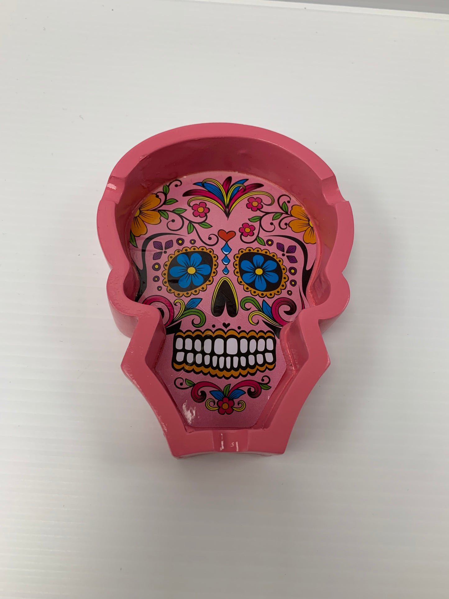 Skull Face Ash Tray Pink