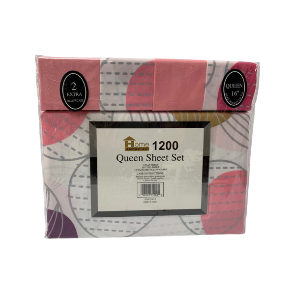 6 Pieces Bed Sheet Sets Design # 1 King Size