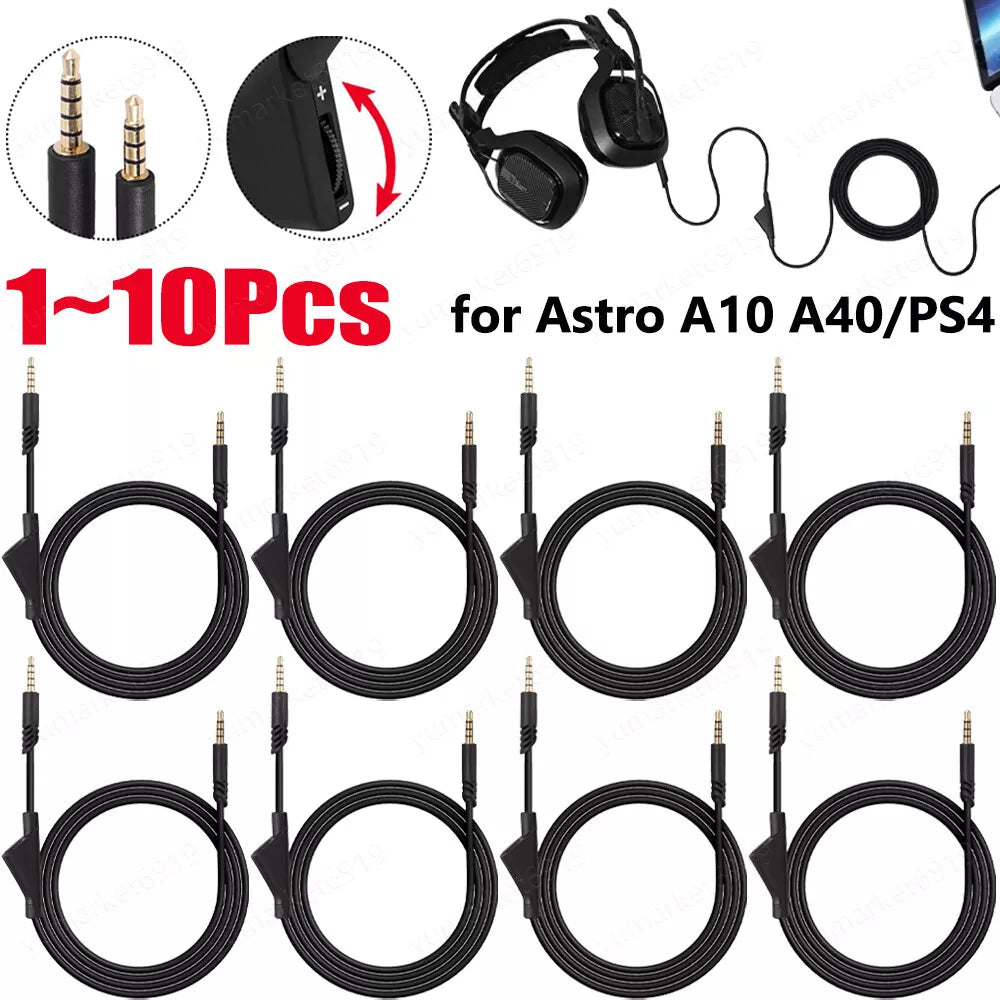 Replacement Audio Cable Cord Volume Control for Astro A10 A40 Gaming Headset Lot