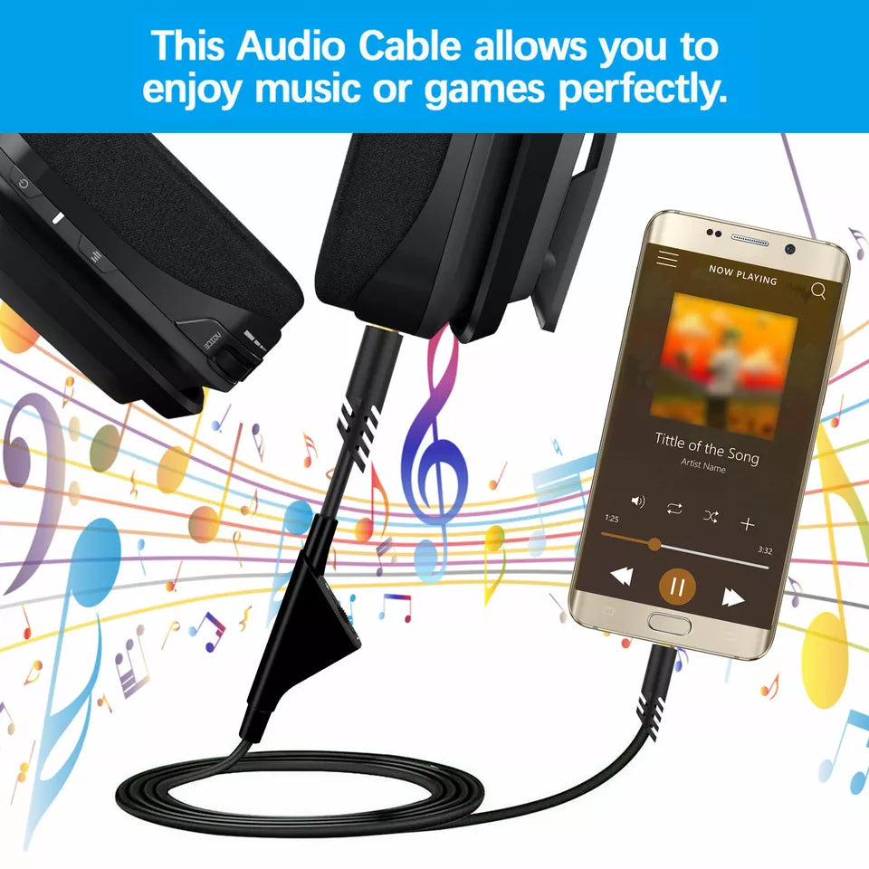 Replacement Audio Cable Cord Volume Control for Astro A10 A40 Gaming Headset Lot