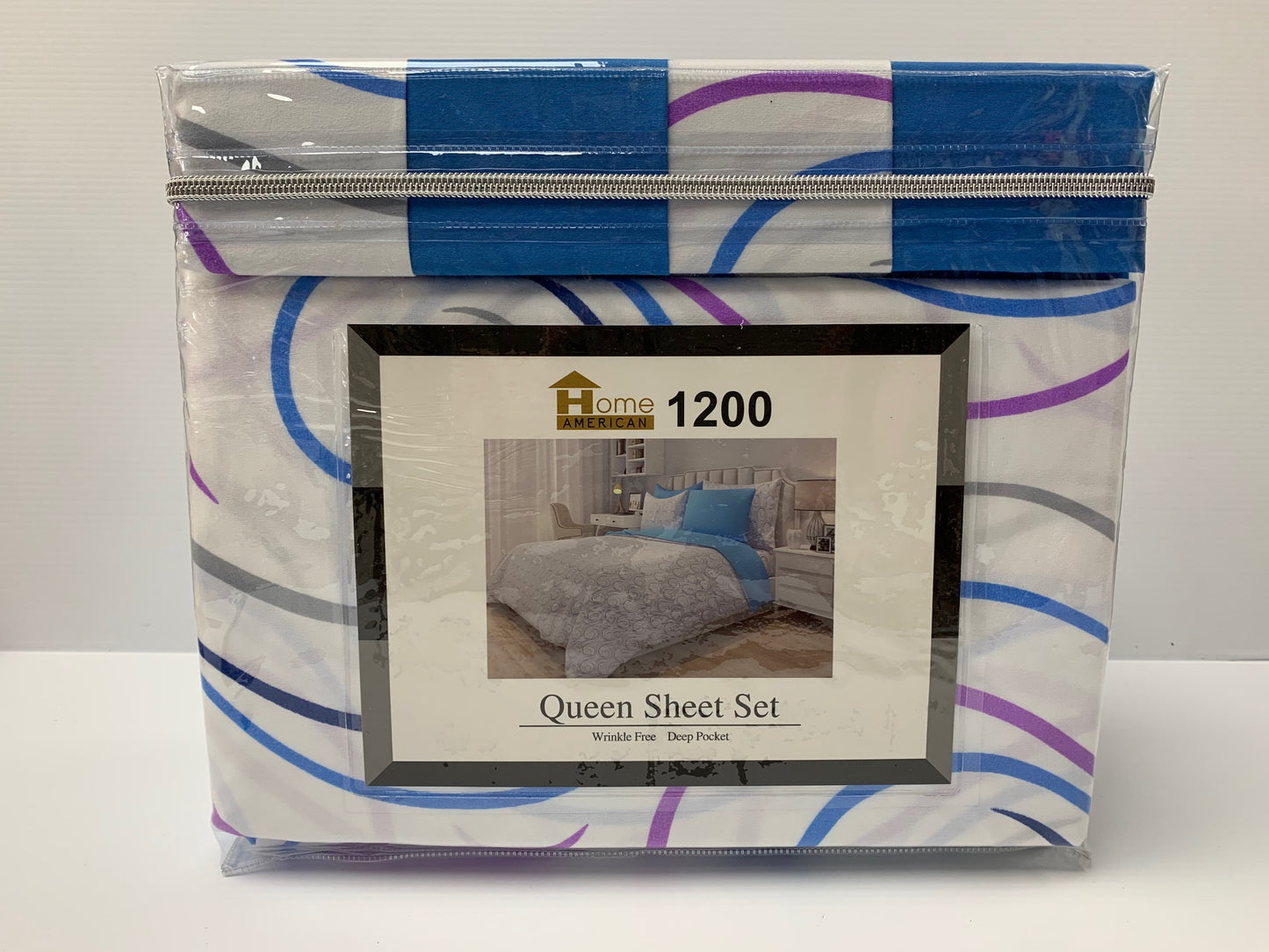 Copy of 6 Pieces Bed Sheet Sets Design # 4 Queen Size