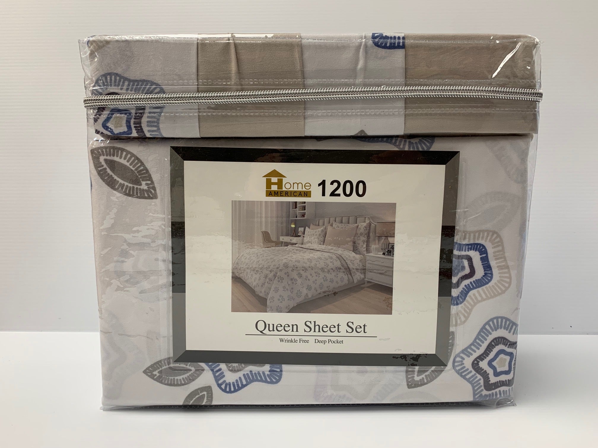 Copy of 6 Pieces Bed Sheet Sets Design # 9 Queen Size