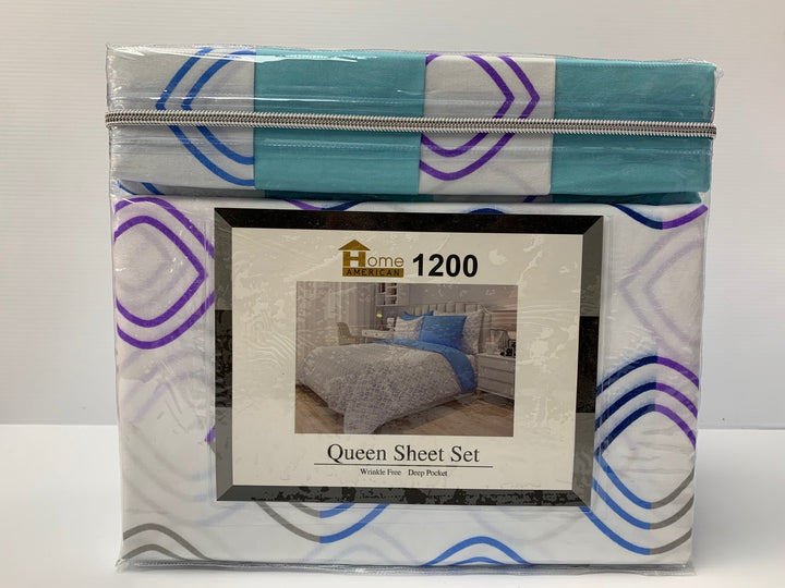 6 Pieces Bed Sheet Sets Design # 11 King Size