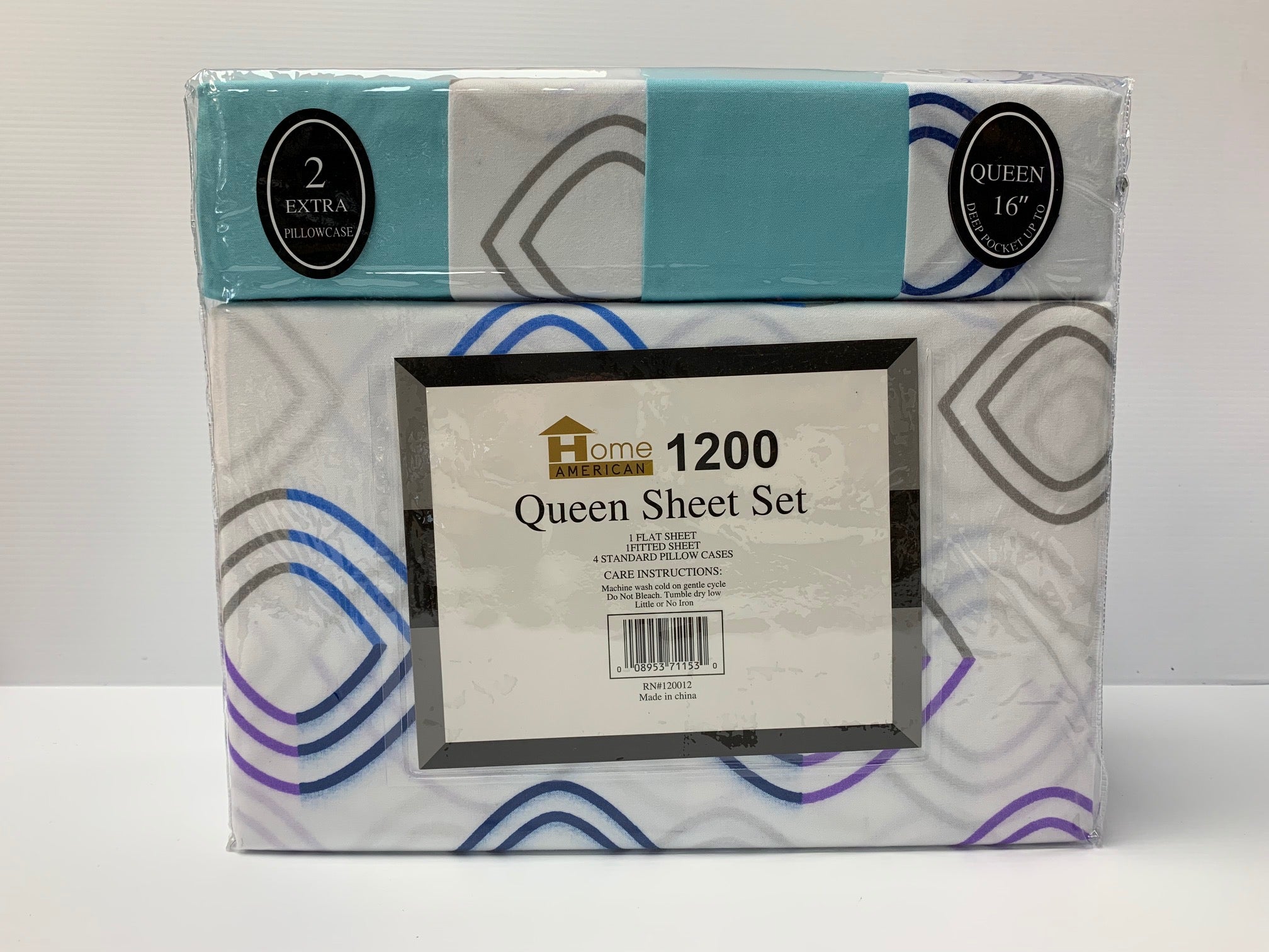 Copy of 6 Pieces Bed Sheet Sets Design # 11 Queen Size